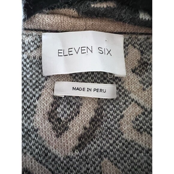 Eleven Six Luella Animal Jacquard Alpaca Blend Cardigan Sweater M/L - Picture 3 of 6